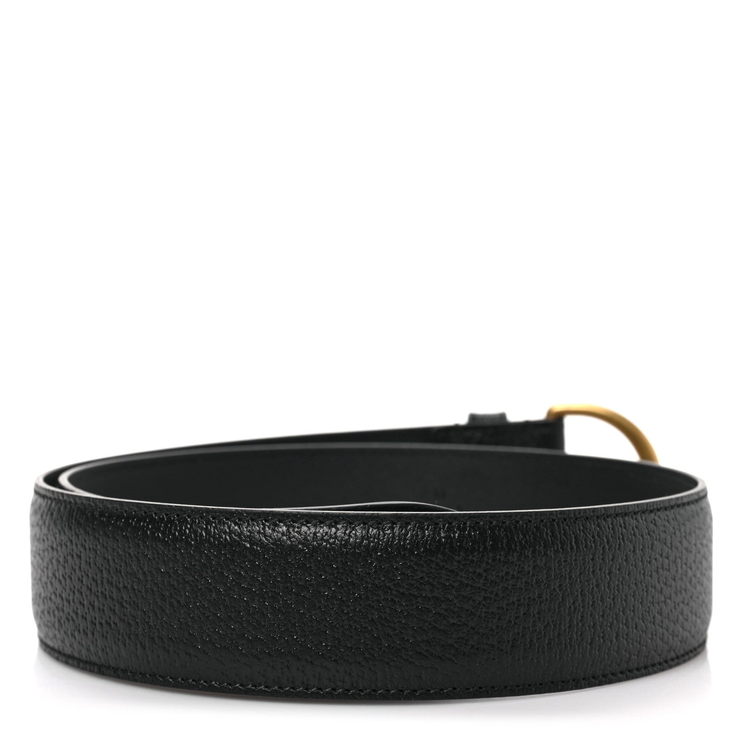 Gucci Textured Dollar Calfskin 40mm Belt 75 30 Black 2 of 4