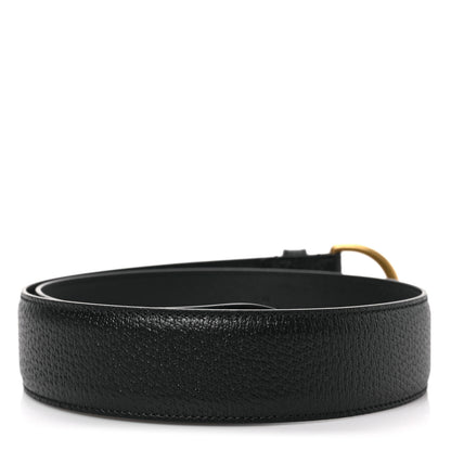 Gucci Textured Dollar Calfskin 40mm Belt 75 30 Black 2 of 4