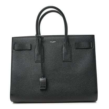 Saint Laurent Grained Calfskin Large Sac De Jour Black 1 of 9