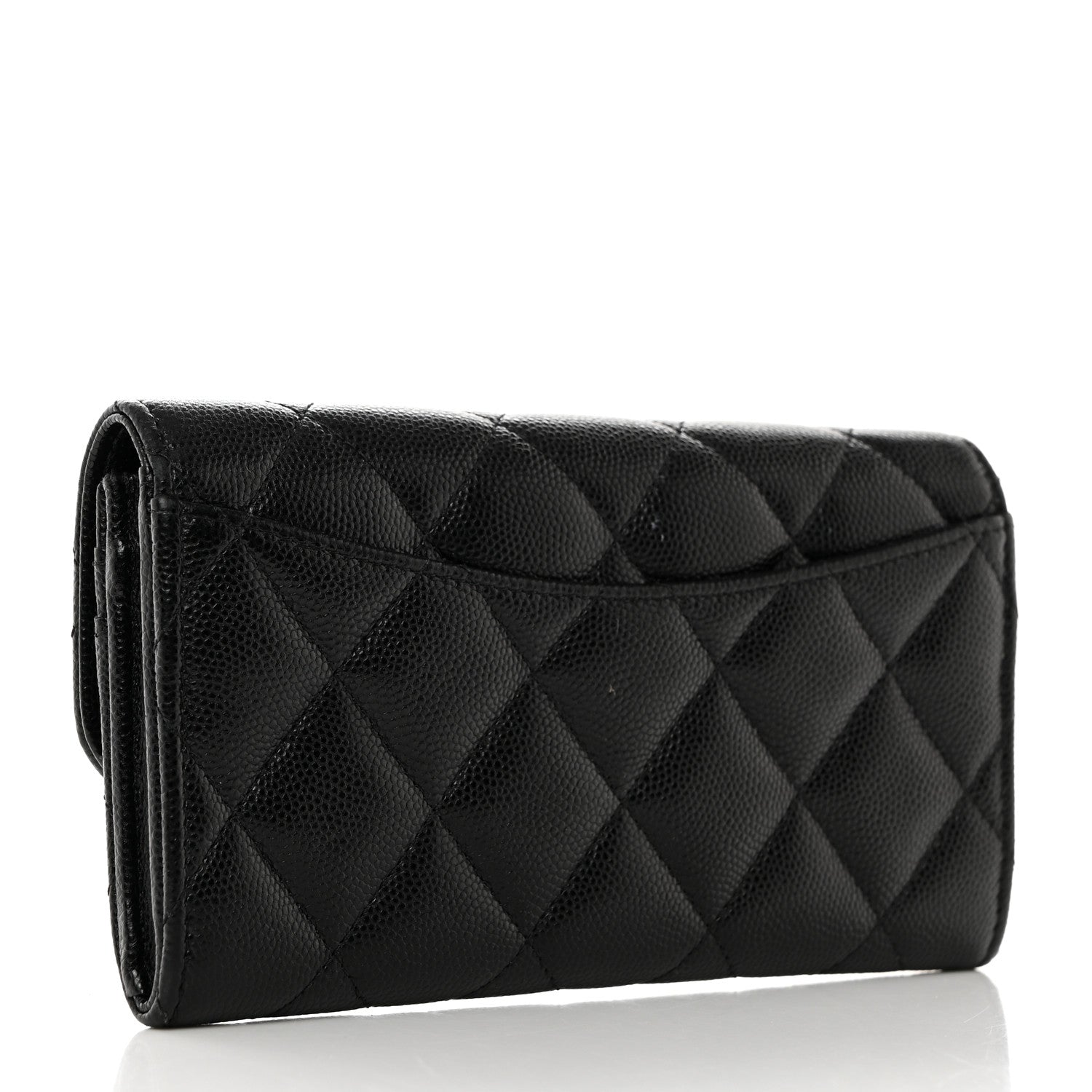 Chanel Caviar Quilted Medium Gusset Flap Wallet Black 3 of 8