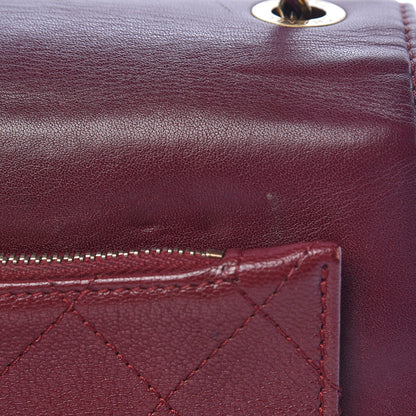 Chanel Shiny Calfskin Goatskin Quilted Small Coco Curve Messenger Flap Burgundy 18 of 22