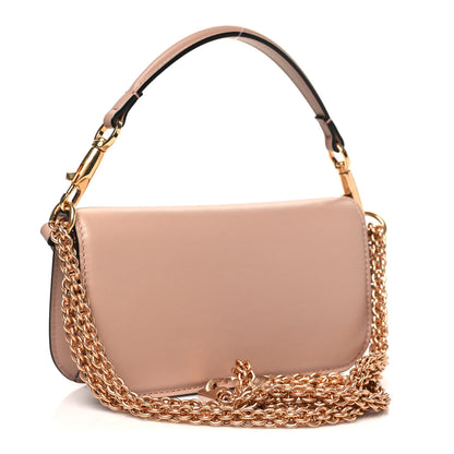 Valentino Garavani Calfskin Crystal Vlogo Small Loco Shoulder Bag Rose Cannelle 3 of 10