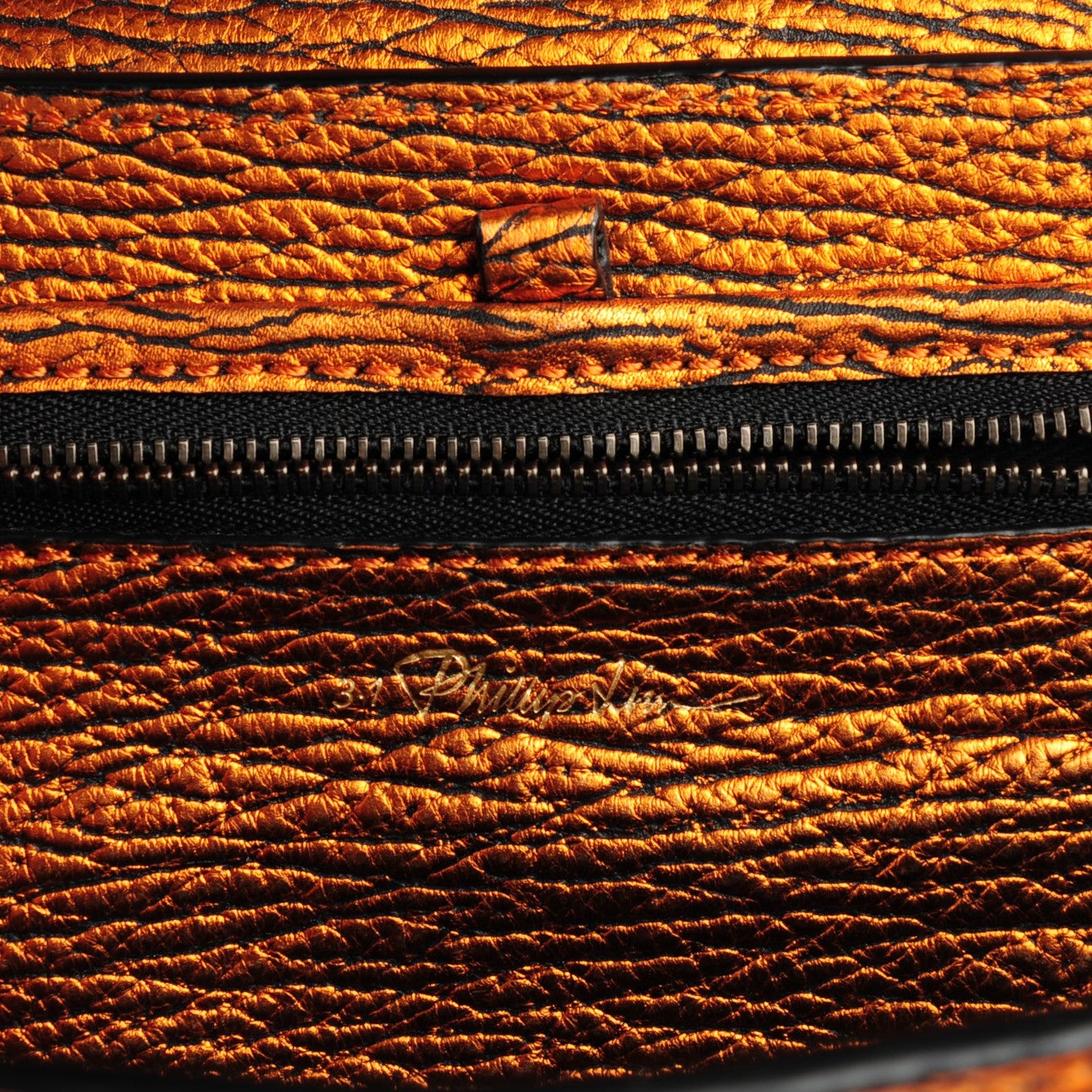 3.1 Phillip Lim 3.1 Metallic Textured Calfskin Mini Pashli Satchel Copper 7 of 8