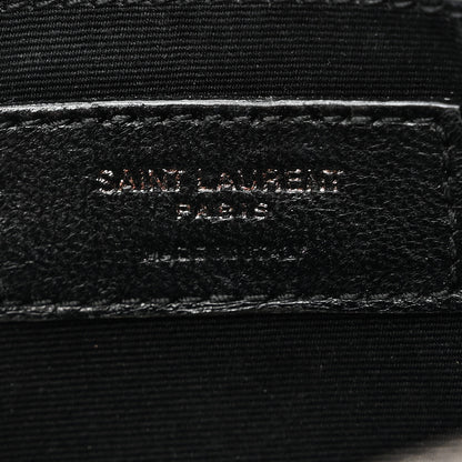 Saint Laurent Calfskin Matelasse Monogram Monochrome Lou Camera Bag Black 6 of 10