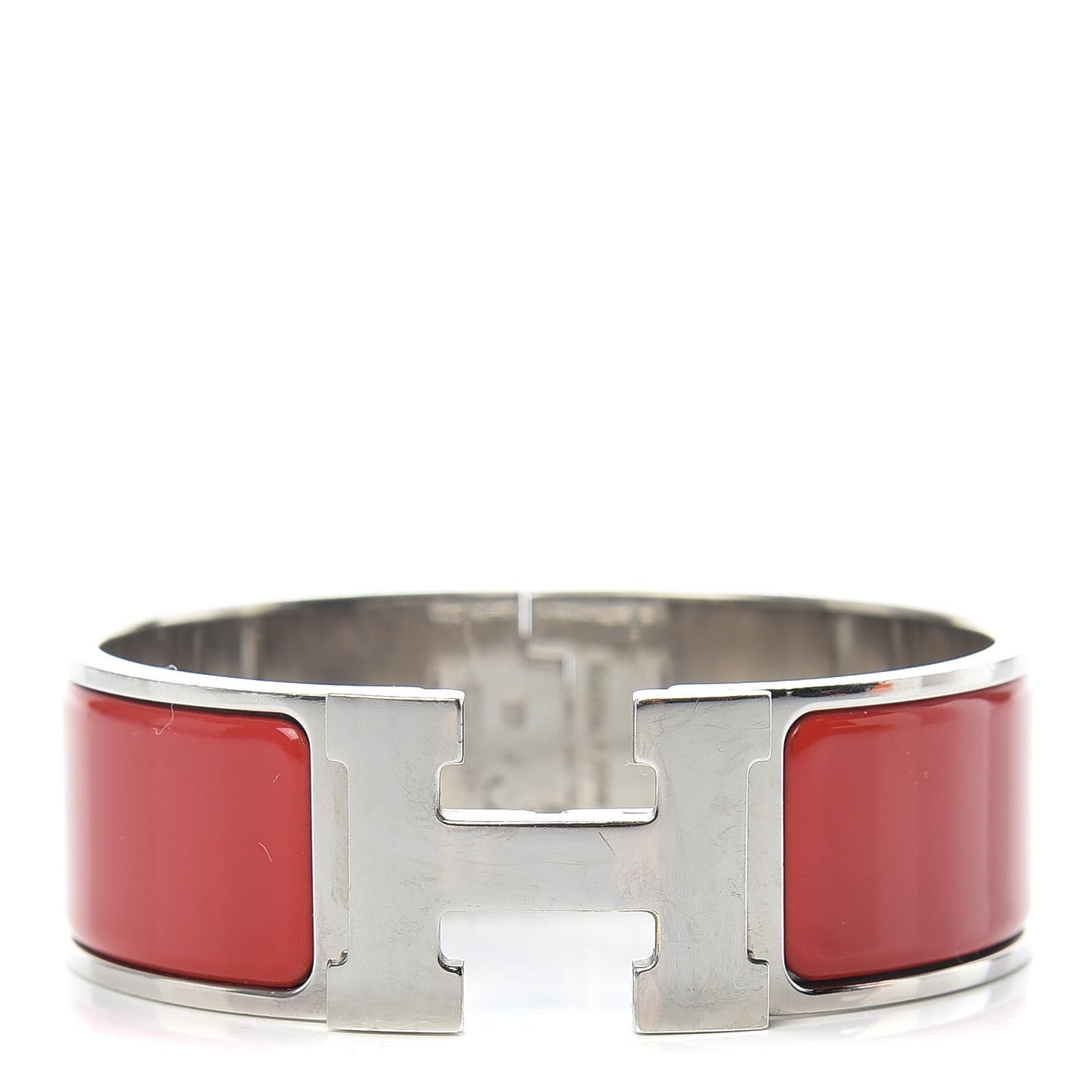 Enamel Wide Clic Clac H Bracelet PM Red