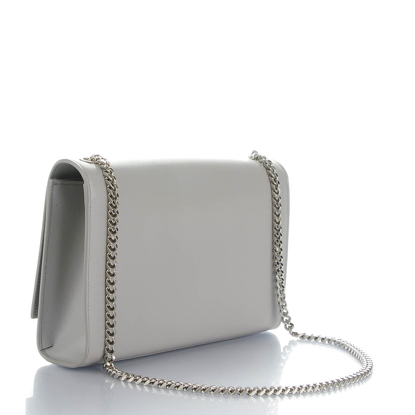 Grain De Poudre Medium Classic Monogram Satchel Light Grey