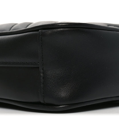 Gucci Calfskin Matelasse Mini GG Marmont Crossbody Bag Black 7 of 9