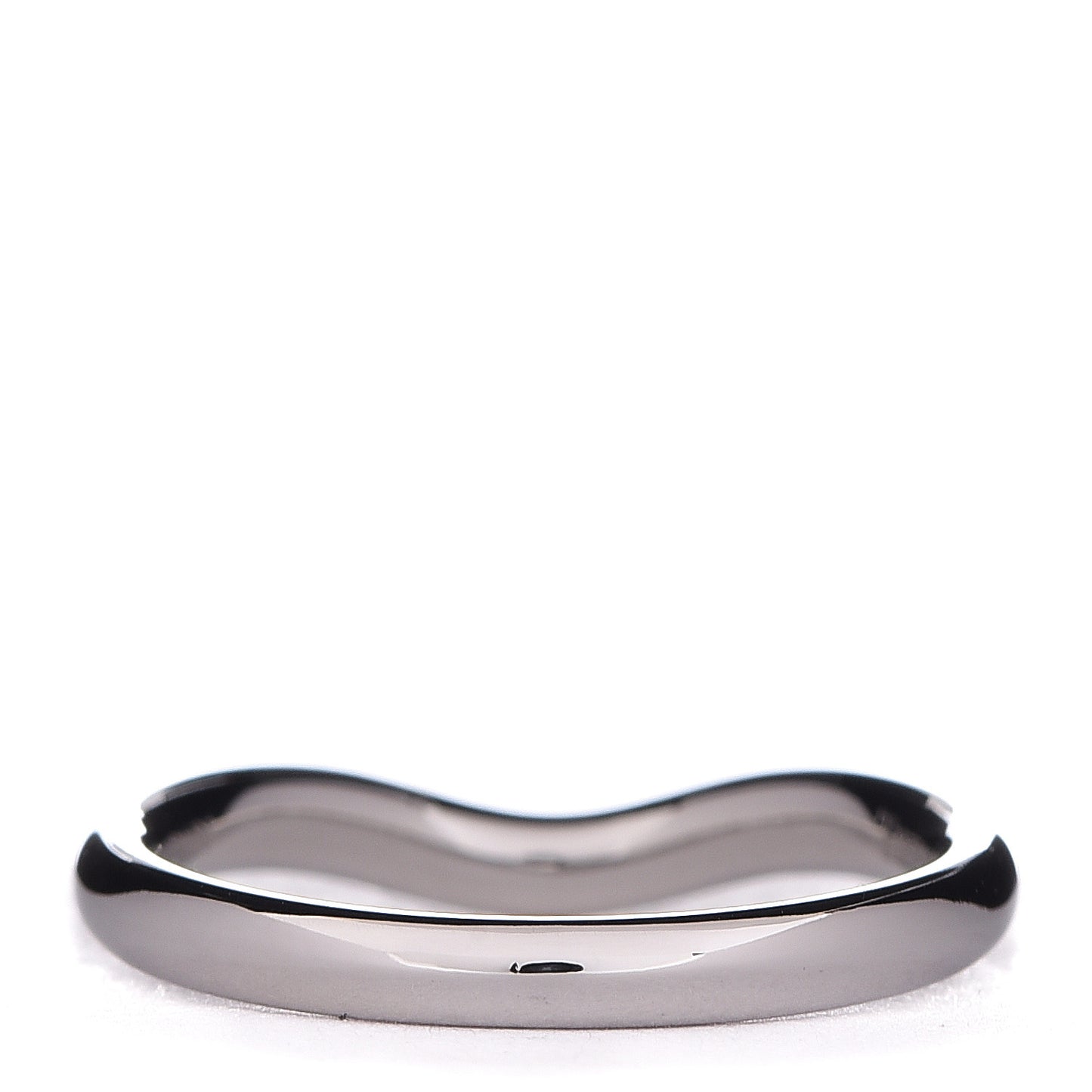 Platinum Diamond Elsa Peretti Curved Wedding Band Ring 48 4.5