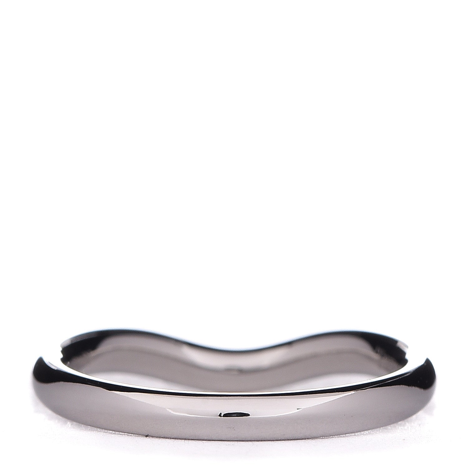 Tiffany Platinum Diamond Elsa Peretti Curved Wedding Band Ring 48 4.5 3 of 5
