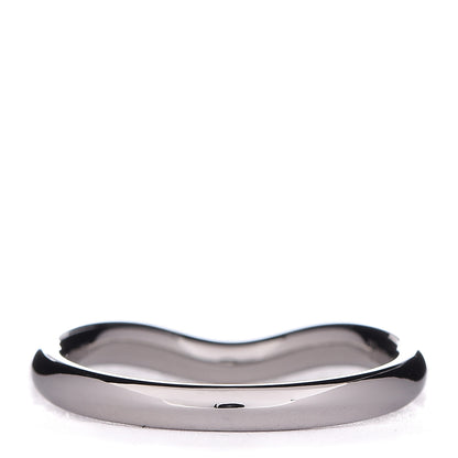 Tiffany Platinum Diamond Elsa Peretti Curved Wedding Band Ring 48 4.5 3 of 5