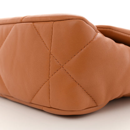 Chanel Lambskin Quilted Medium Chanel 19 Flap Light Brown 10 of 10