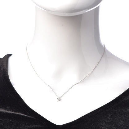 Tiffany Platinum Diamond .17ct Solitaire Pendant Necklace 2 of 6