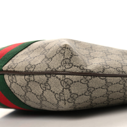 Gucci GG Supreme Monogram Web Small Ophidia Half Moon Hobo Brown 10 of 11