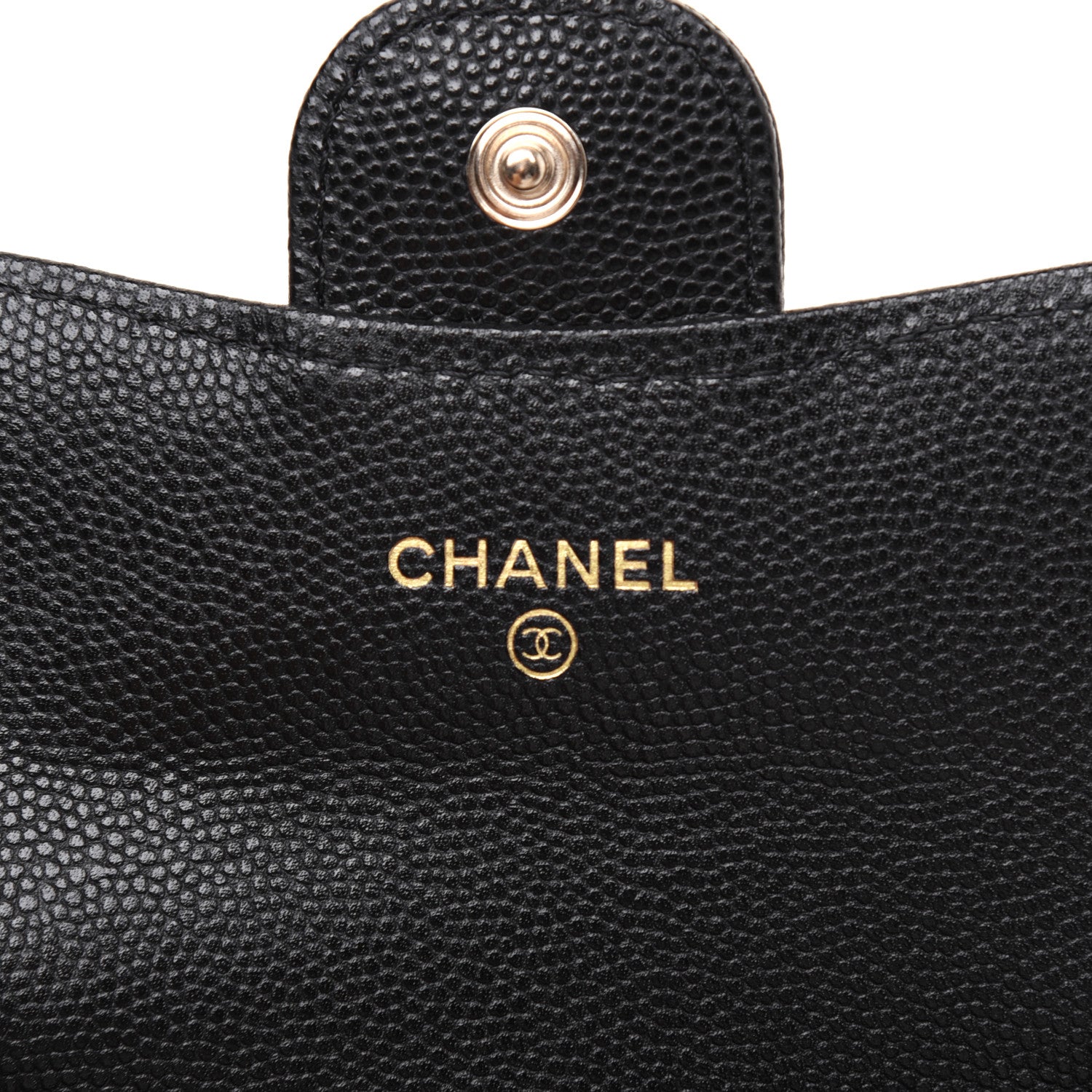 Chanel Caviar Quilted Flap Card Holder Chain Wristlet Black 8 of 12
