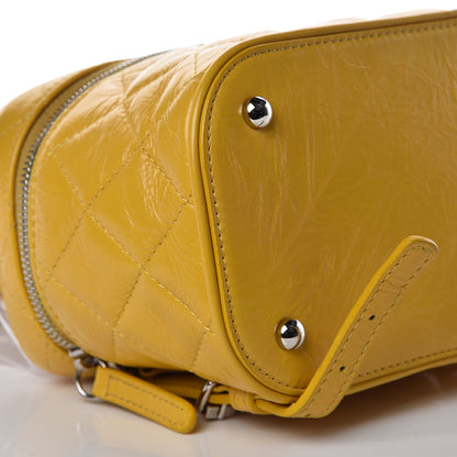 Chanel Crumpled Calfskin PVC Quilted Backpack Yellow 10 of 10