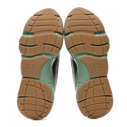 Christian Dior Technical Mesh Calfskin Mens B22 Sneakers 41 Olive Green Orange Black 5 of 9