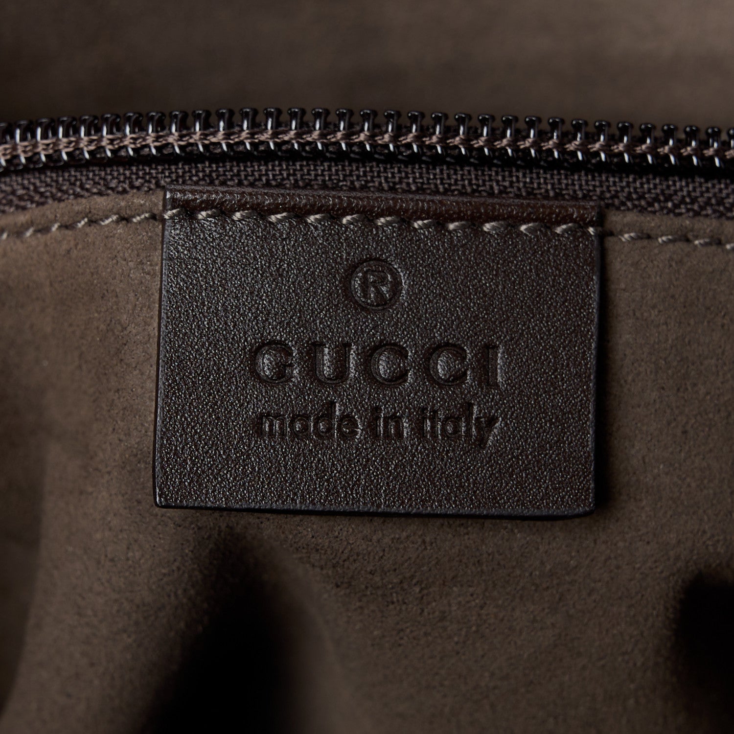 Gucci GG Supreme Monogram Selleria Calfskin Small Flat Side Zip Messenger Bag Beige Ebony Cocoa Dark Chocolate 6 of 12