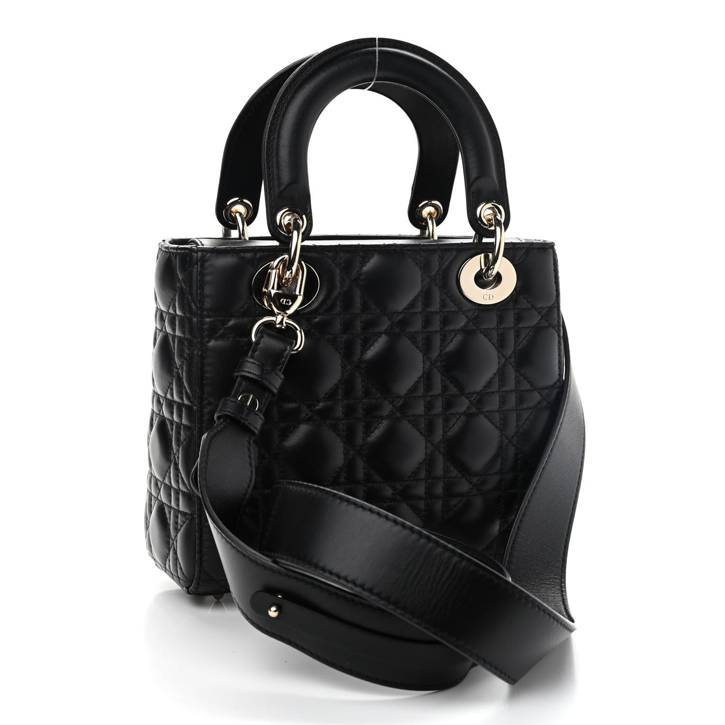 Lambskin Cannage Small My ABCDior Lady Dior Black