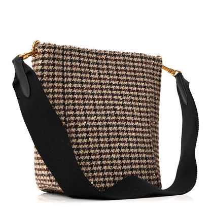 Celine Tweed Small Sangle Bucket Bag Beige 6 of 34