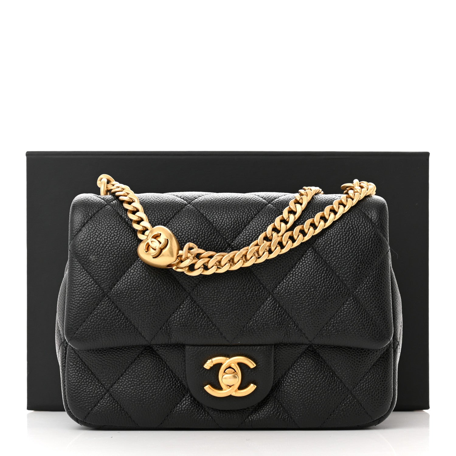 Chanel Caviar Quilted Mini Sweetheart Flap Black 11 of 11
