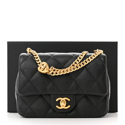 Chanel Caviar Quilted Mini Sweetheart Flap Black 11 of 11