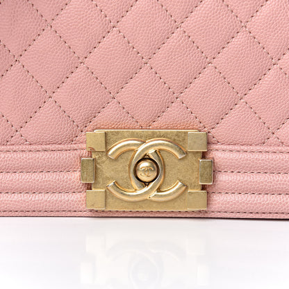 Chanel Caviar Quilted Medium Boy Flap Light Pink 10 of 11