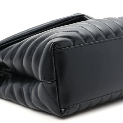 Saint Laurent Calfskin Y Quilted Monogram Medium Loulou Chain Satchel Black 9 of 10