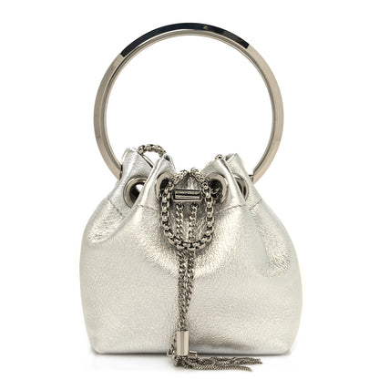 Jimmy Choo Metallic Nappa Micro Bon Bon Bag Silver 1 of 9
