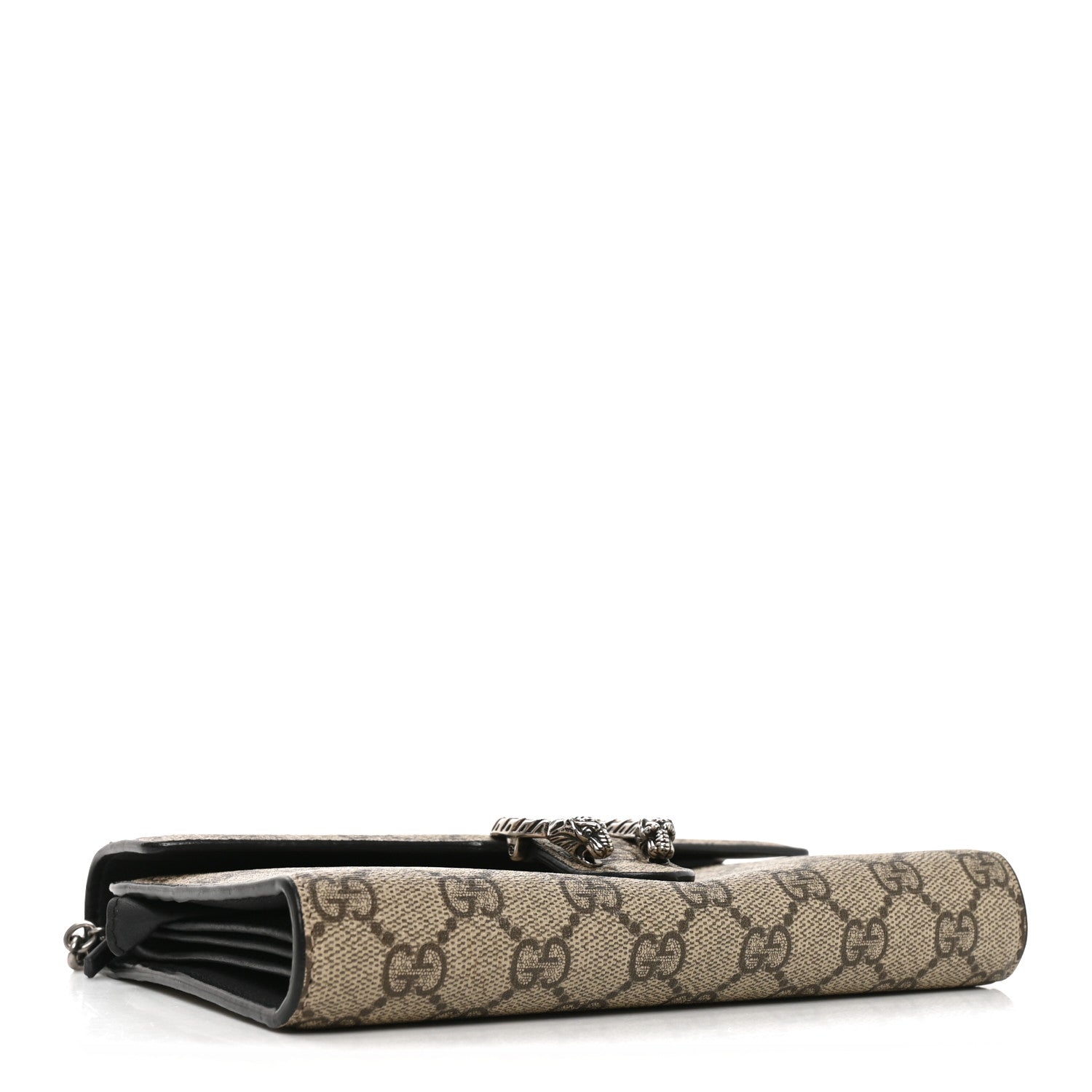Gucci GG Supreme Monogram Mini Dionysus Chain Wallet Beige Black Beige Black 4 of 10