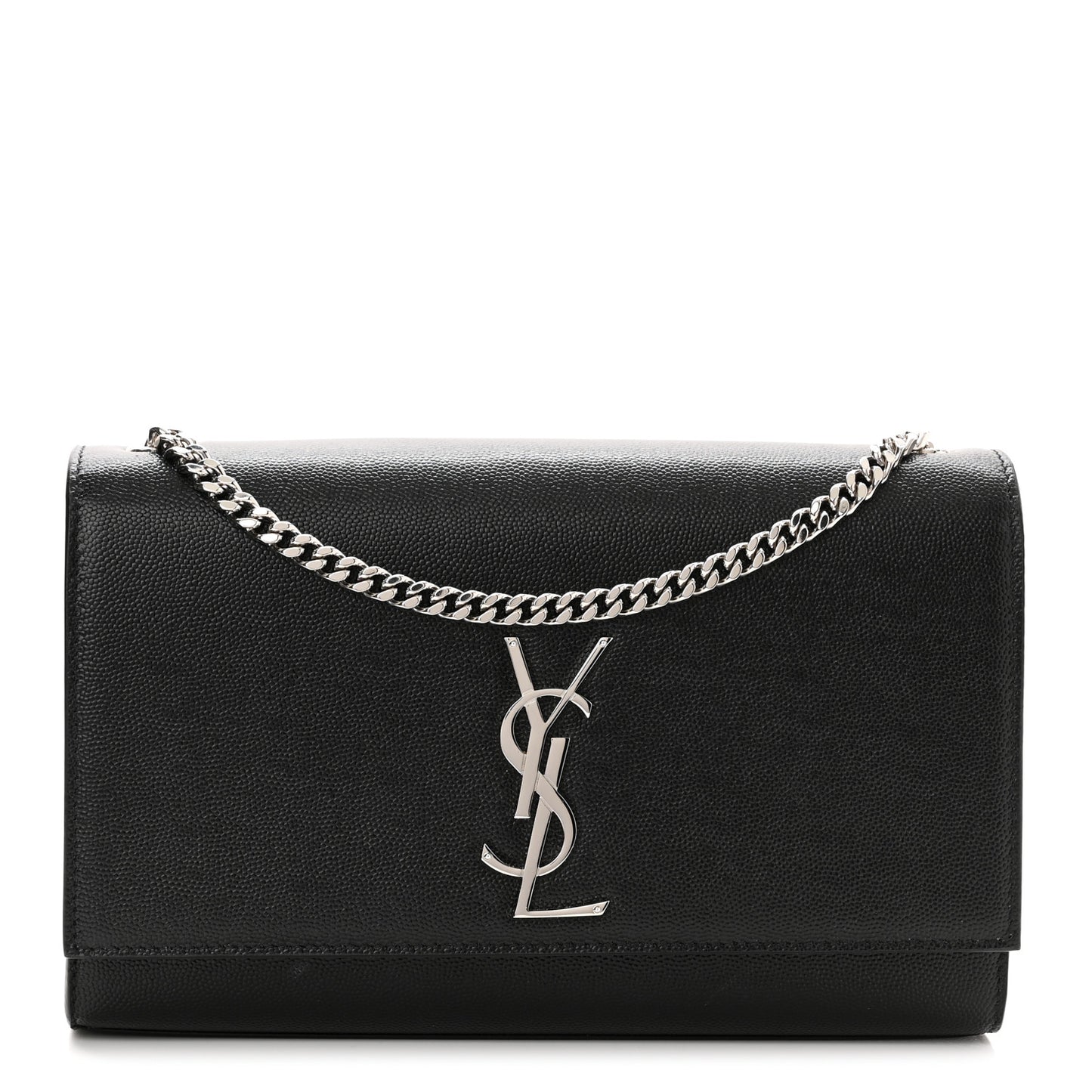 Grain De Poudre Medium Classic Monogram Kate Satchel Black