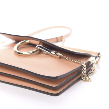 Chloe Calfskin Suede Mini Chain Faye Shoulder Bag Milky Orange 9 of 10