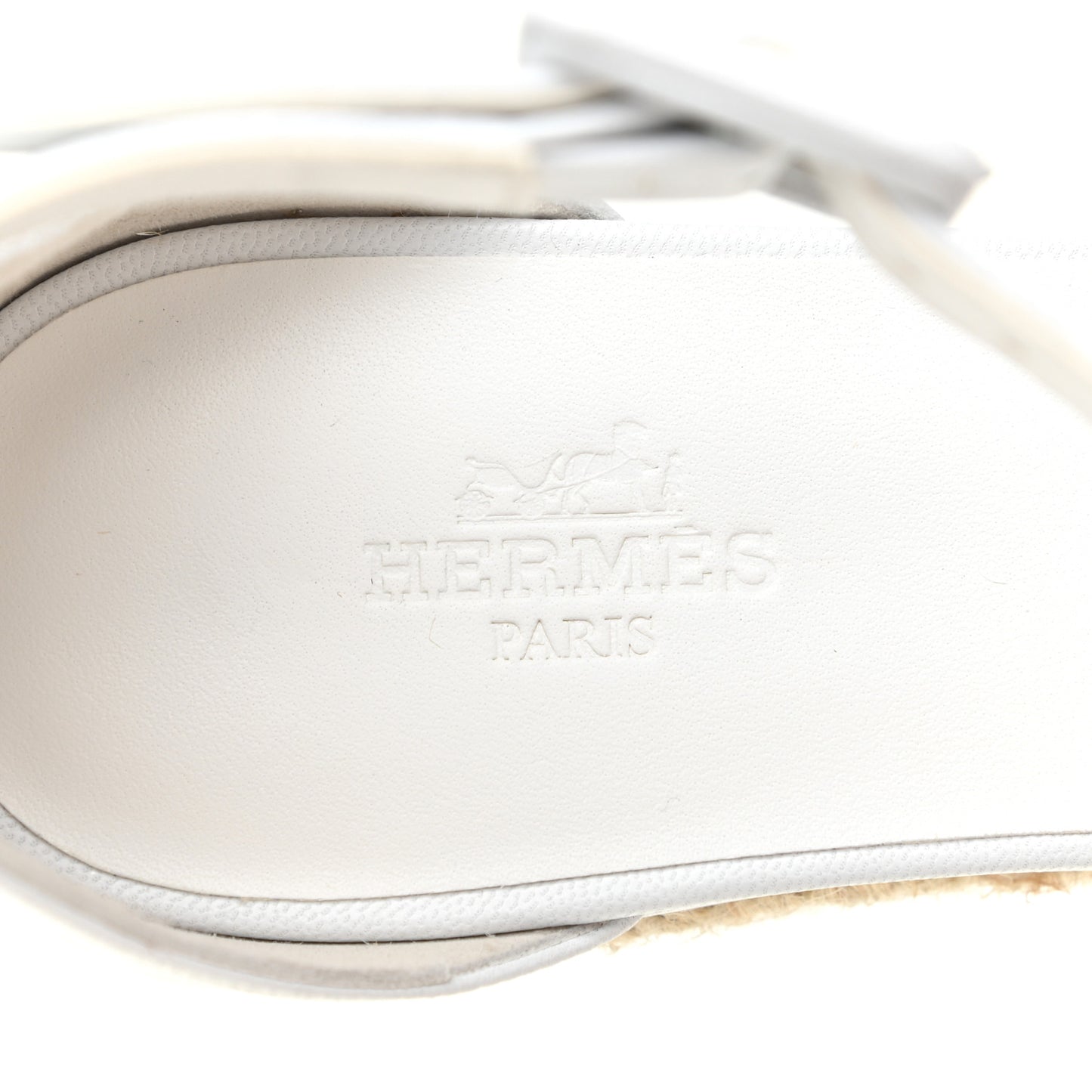 Goatskin Elda Espadrille Wedge Sandals 37 White
