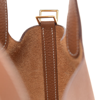 Hermes Taurillon Clemence Picotin Lock 18 PM Gold 6 of 10