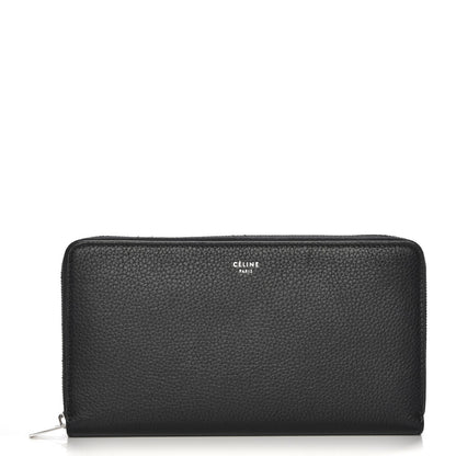 Celine Calfskin Large Zip Around Multifunction Wallet Black Citron 1 of 9