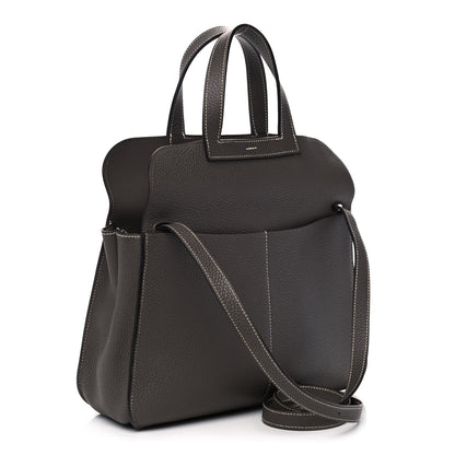 Hermes Taurillon Clemence Halzan 31 GM Etain 3 of 10