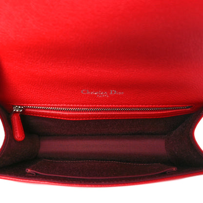 Christian Dior Grained Calfskin Small Diorama Flap Bag Red 5 of 9
