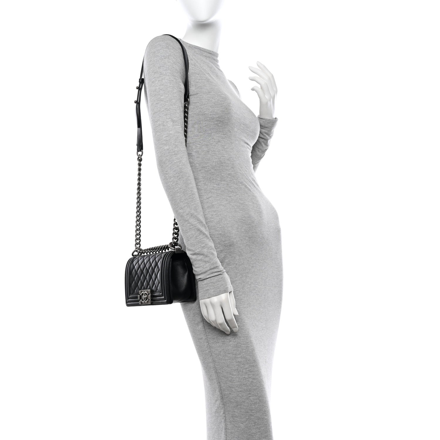 Chanel Calfskin Quilted Small Boy Flap Black 2 of 12