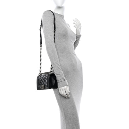 Chanel Calfskin Quilted Small Boy Flap Black 2 of 12