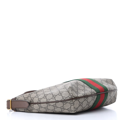Gucci GG Supreme Monogram Web Small Ophidia Half Moon Hobo Brown 4 of 11