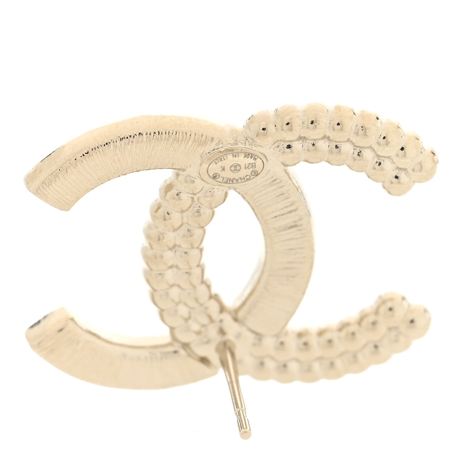 Chanel Pearl Crystal CC Earrings Gold 3 of 4