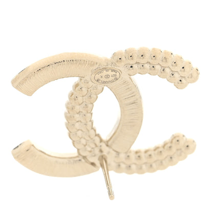 Chanel Pearl Crystal CC Earrings Gold 3 of 4