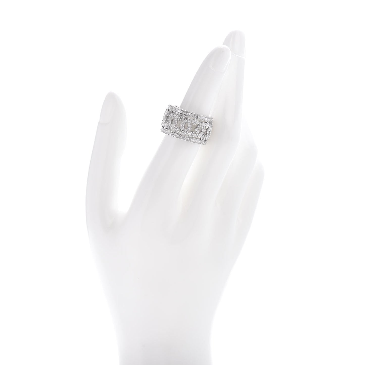18K White Gold Diamond Entrelaces Ring 53 6.25