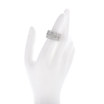 Cartier 18K White Gold Diamond Entrelaces Ring 53 6.25 2 of 5