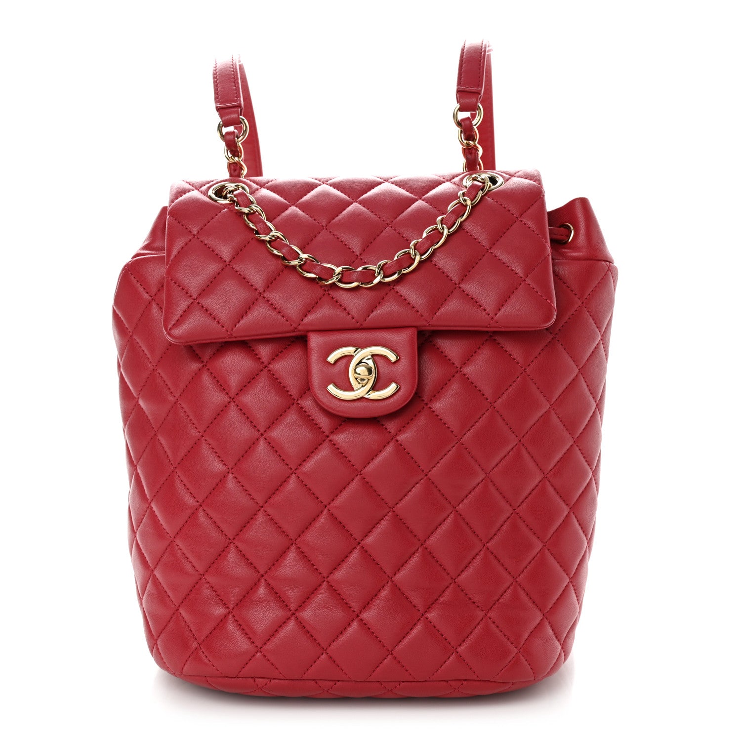 Chanel Lambskin Quilted Small Urban Spirit Backpack Dark Pink 1 of 10