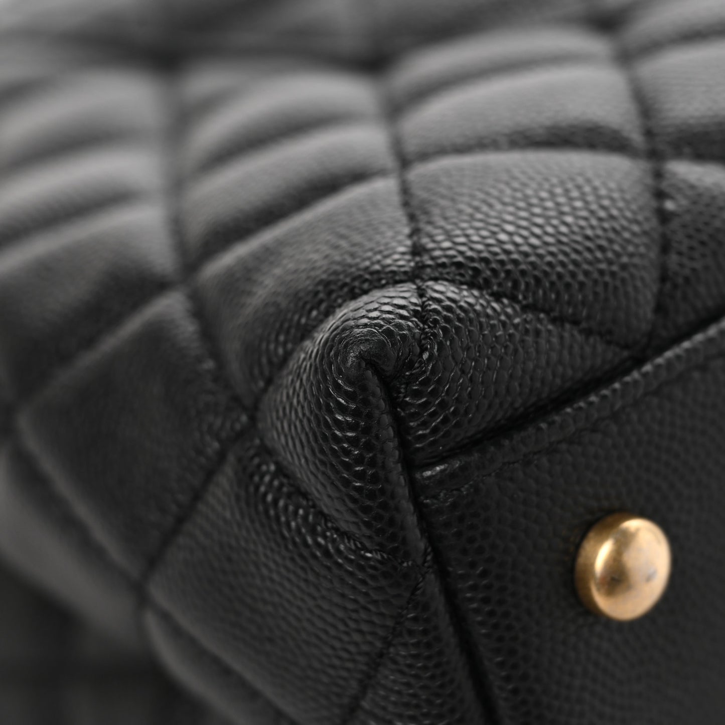 Caviar Quilted Small Coco Handle Flap Black
