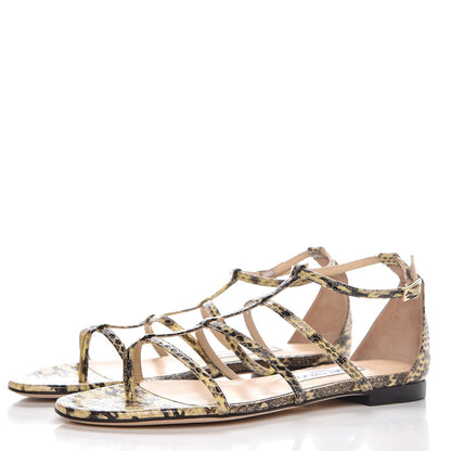 Jimmy Choo Elaphe Dory Gladiator Flat Sandals 38 3 of 9