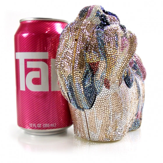 Crystal Yorkie Minaudiere Clutch