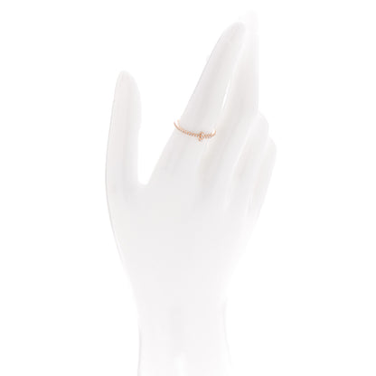 Tiffany 18K Rose Gold Diamond T Wire Pave Ring 56 7.75 2 of 6