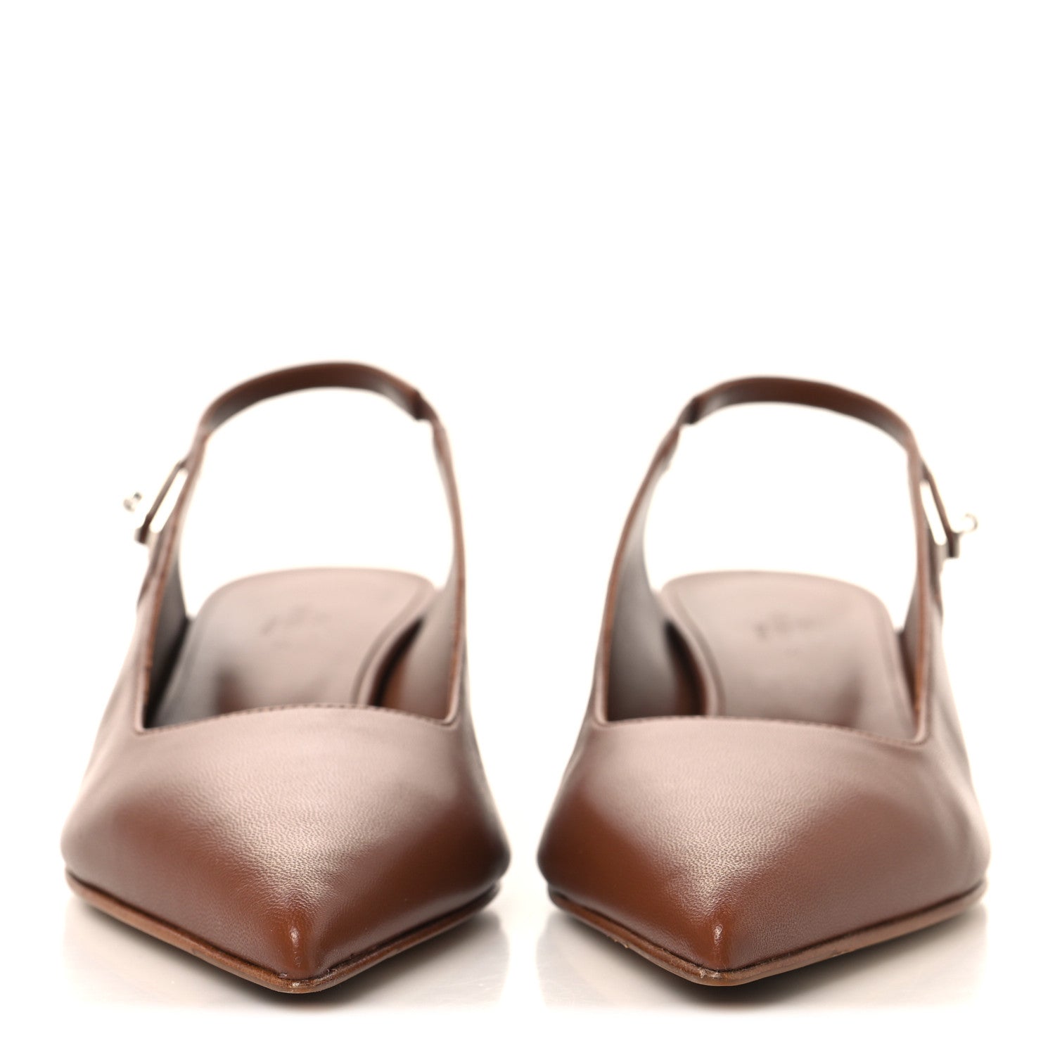 Hermes Nappa Lover 40 Slingback Pumps 38.5 Gold 3 of 10