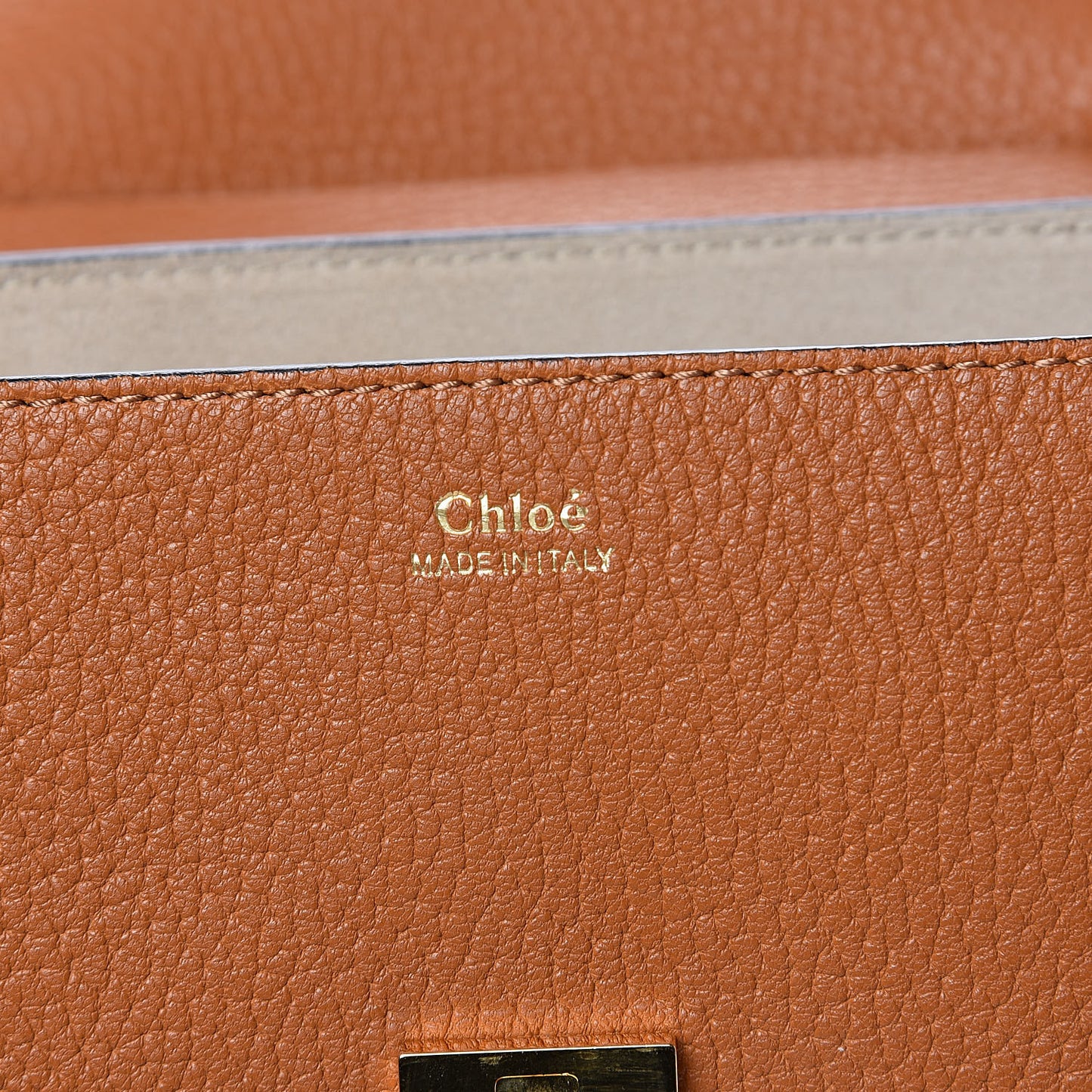 Grained Lambskin Drew Shoulder Bag Caramel